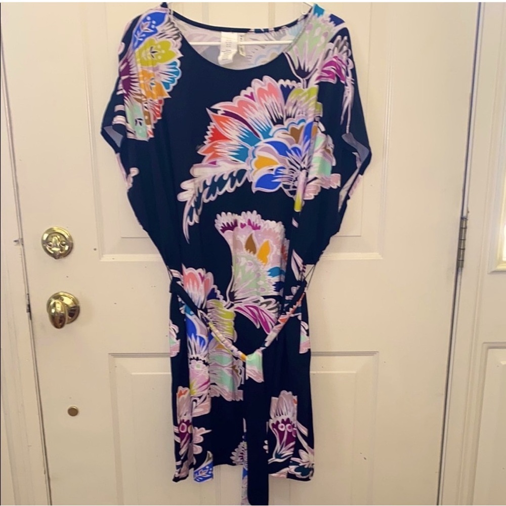Trina Turk Black Floral Swim Coverup